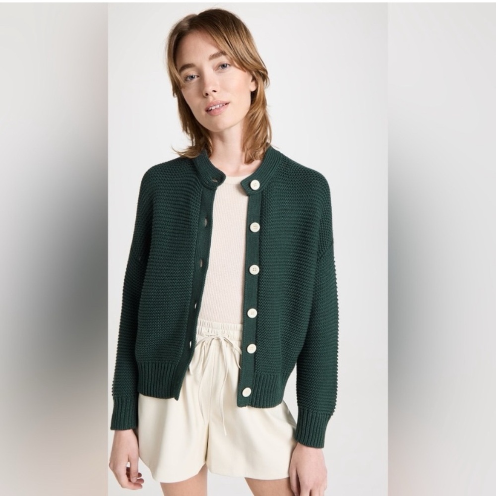 Alex Mill Nico Chunky Cardigan Dark Spruce XS
